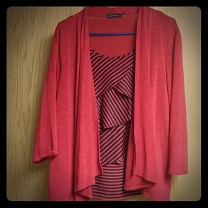 Womens sweater with attached top